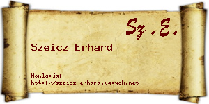 Szeicz Erhard névjegykártya